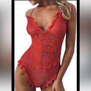 NWOT Eyelash Lace Bodysuit lingerie size small